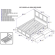 Leo & Lacey Queen Platform Bed with Matching Footboard & Storage Drawers - White