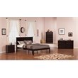Leo & Lacey Contemporary King Solid Wood Platform Bed in Espresso