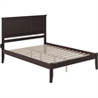 Leo & Lacey Contemporary King Solid Wood Platform Bed in Espresso
