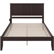 Leo & Lacey Contemporary King Solid Wood Platform Bed in Espresso