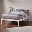 Leo & Lacey Contemporary King Solid Wood Platform Bed in White
