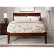 Leo & Lacey Contemporary King Solid Wood Platform Bed in Walnut