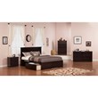 Leo & Lacey King Wood Platform Bed with Footboard & Storage Drawers in Espresso