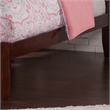 Leo & Lacey Twin XL Wood Platform Bed with Footboard & Storage Drawers in Walnut