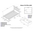 Leo & Lacey Twin Wood Platform Bed with Footboard and Storage Drawers in Walnut