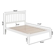 Leo & Lacey Contemporary Full Solid Wood Platform Bed in White