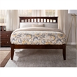 Leo & Lacey Contemporary Full Solid Wood Platform Bed in Walnut