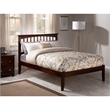 Leo & Lacey Contemporary Full Solid Wood Platform Bed in Walnut