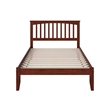 Leo & Lacey Contemporary Full Solid Wood Platform Bed in Walnut