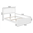Leo & Lacey Full Wood Foundation Bed with Matching Footboard in White