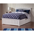 Leo & Lacey Full Platform Bed with Matching Footboard & Storage Drawers in White