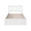 Leo & Lacey Full Platform Bed with Matching Footboard & Storage Drawers in White