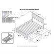 Leo & Lacey Full Platform Bed with Matching Footboard & Storage Drawers in White