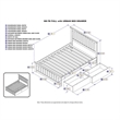 Leo & Lacey Full Platform Bed with Matching Footboard & Storage Drawers - Walnut