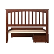 Leo & Lacey Full Platform Bed with Matching Footboard & Storage Drawers - Walnut
