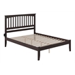 Leo & Lacey Contemporary Queen Solid Wood Platform Bed in Espresso