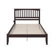 Leo & Lacey Contemporary Queen Solid Wood Platform Bed in Espresso