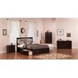 Leo & Lacey Queen Wood Platform Bed with Footboard & Storage Drawers in Espresso