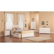 Leo & Lacey Queen Wood Platform Bed with Footboard and Storage Drawers in White