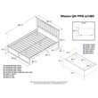 Leo & Lacey Queen Wood Platform Bed with Footboard and Storage Drawers in Walnut