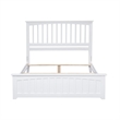 Leo & Lacey Queen Wood Foundation Bed with Matching Footboard in White