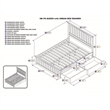 Leo & Lacey Queen Platform Bed with Matching Footboard & Storage Drawers - White