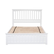 Leo & Lacey Queen Platform Bed with Matching Footboard & Storage Drawers - White