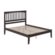 Leo & Lacey Contemporary King Solid Wood Platform Bed in Espresso