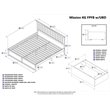 Leo & Lacey King Wood Platform Bed with Footboard & Storage Drawers in Walnut