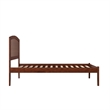 Leo & Lacey Contemporary Twin XL Solid Wood Platform Bed in Walnut