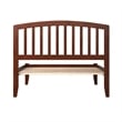 Leo & Lacey Contemporary Twin XL Solid Wood Platform Bed in Walnut