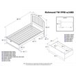 Leo & Lacey Twin Wood Platform Bed with Footboard and Storage Drawers in Walnut