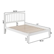 Leo & Lacey Contemporary Full Solid Wood Platform Bed in White