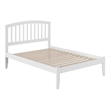 Leo & Lacey Contemporary Full Solid Wood Platform Bed in White