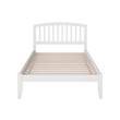 Leo & Lacey Contemporary Full Solid Wood Platform Bed in White