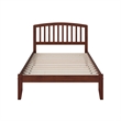 Leo & Lacey Contemporary Full Solid Wood Platform Bed in Walnut