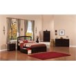 Leo & Lacey Full Wood Platform Bed with Footboard & Storage Drawers in Espresso
