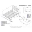 Leo & Lacey Full Wood Platform Bed with Footboard and Storage Drawers in Walnut