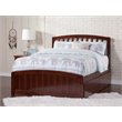 Leo & Lacey Full Platform Bed with Matching Footboard & Storage Drawers - Walnut