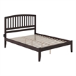 Leo & Lacey Contemporary Queen Solid Wood Platform Bed in Espresso