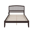 Leo & Lacey Contemporary Queen Solid Wood Platform Bed in Espresso