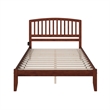 Leo & Lacey Contemporary Queen Solid Wood Platform Bed in Walnut