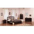 Leo & Lacey Queen Wood Platform Bed with Footboard & Storage Drawers in Espresso