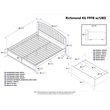 Leo & Lacey Wood King Platform Bed with Footboard and Storage Drawers in Walnut