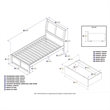 Leo & Lacey Twin XL Wood Platform Bed with Footboard & Storage Drawers in White