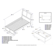 Leo & Lacey Twin Wood Platform Bed with Footboard and Storage Drawers in White