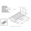 Leo & Lacey Twin Storage Wood Platform Bed with Matching Footboard in White