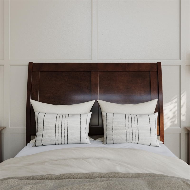 Leo & Lacey Twin Storage Wood Platform Bed with Matching Footboard in Walnut