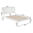 Leo & Lacey Contemporary Full Solid Wood Platform Bed in White