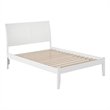 Leo & Lacey Contemporary Full Solid Wood Platform Bed in White